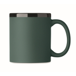 Keramiktasse Soft-Touch bunt 300 ml farbe dunkelgrün zweite Ansicht