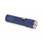 Taschenlampe aus recyceltem Alu mit 3 Lichtstufen und Zoomfunktion farbe blau