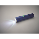 Taschenlampe aus recyceltem Alu mit 3 Lichtstufen und Zoomfunktion farbe blau siebtes Detailbild
