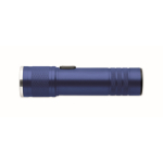 Taschenlampe aus recyceltem Alu mit 3 Lichtstufen und Zoomfunktion farbe blau achte Ansicht