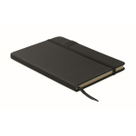 Schwarzes Hardcover-Notizbuch mit USB A5 farbe schwarz sechste Ansicht