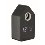 Vogelhaus-Wecker mit LED-Display farbe schwarz