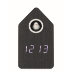 Vogelhaus-Wecker mit LED-Display farbe schwarz zweite Ansicht