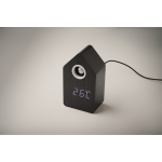 Vogelhaus-Wecker mit LED-Display farbe schwarz fünftes Detailbild