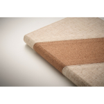 A5-Notizbuch mit Kork/Baumwolle + Wireless Charger farbe beige viertes Detailbild