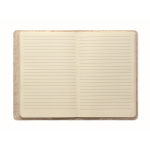 A5-Notizbuch mit Kork/Baumwolle + Wireless Charger farbe beige fünfte Ansicht