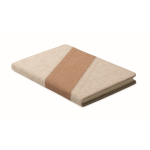 A5-Notizbuch mit Kork/Baumwolle + Wireless Charger farbe beige neunte Ansicht
