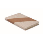 A5-Notizbuch mit Kork/Baumwolle + Wireless Charger farbe beige