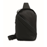 Schwarze Kunstleder-Umhängetasche elegant farbe schwarz zweite Ansicht