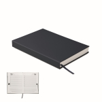 Tagebuch A5 mit Lesezeichen und ewiger Agenda farbe marineblau achte Ansicht