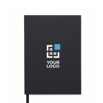 Tagebuch A5 mit Lesezeichen und ewiger Agenda farbe marineblau Ansicht mit Druckbereich