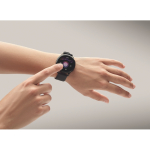Wasserdichte Smartwatch mit Silikonarmband farbe schwarz drittes Detailbild