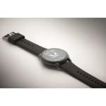 Wasserdichte Smartwatch mit Silikonarmband farbe schwarz fünftes Detailbild