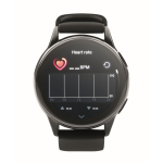 Wasserdichte Smartwatch mit Silikonarmband farbe schwarz siebte Ansicht