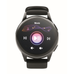 Wasserdichte Smartwatch mit Silikonarmband farbe schwarz neunte Ansicht