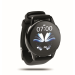Wasserdichte Smartwatch mit Silikonarmband farbe schwarz