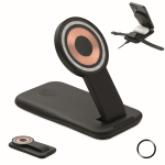 3-in-1-Ladestation mit Handyhalterung, geeignet für Apple® Geräte farbe schwarz