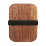 Glas-Brotdose mit Holzdeckel und elastischem Verschlussband farbe transparent vierte Ansicht