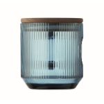 Glas-Tasse geriffelt mit Acacia-Deckel 300 ml farbe blau-transparent fünfte Ansicht