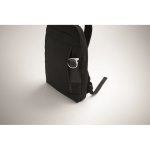 Laptop-Rucksack RPET/PU mit Trolleygurt 16'' farbe schwarz Detailbild