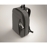 Laptop-Rucksack RPET/PU mit Trolleygurt 16'' farbe dunkelgrau Detailbild