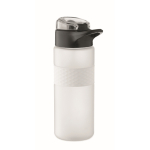 RPET-Flasche mit Klappdeckel und Strohhalm 500 ml farbe weiß-transparent dritte Ansicht