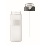 RPET-Flasche mit Klappdeckel und Strohhalm 500 ml farbe weiß-transparent neunte Ansicht