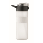RPET-Flasche mit Klappdeckel und Strohhalm 500 ml farbe weiß-transparent