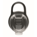 RPET-Flasche mit Klappdeckel und Strohhalm 500 ml farbe weiß-transparent