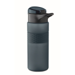 RPET-Flasche mit Klappdeckel und Strohhalm 500 ml farbe marineblau dritte Ansicht