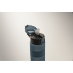 RPET-Flasche mit Klappdeckel und Strohhalm 500 ml farbe marineblau fünftes Detailbild