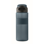 RPET-Flasche mit Klappdeckel und Strohhalm 500 ml farbe marineblau