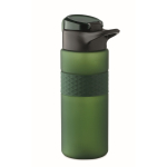 RPET-Flasche mit Klappdeckel und Strohhalm 500 ml farbe dunkelgrün dritte Ansicht