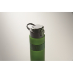 RPET-Flasche mit Klappdeckel und Strohhalm 500 ml farbe dunkelgrün viertes Detailbild