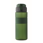 RPET-Flasche mit Klappdeckel und Strohhalm 500 ml farbe dunkelgrün