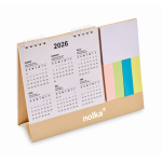 Tischkalender mit Haftnotizen und Notizblock farbe beige zweite Hauptansicht