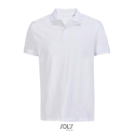 Herren-Polo Baumwolle, kurzarm, 2 Knöpfe farbe weiß neunte Ansicht