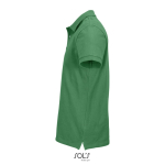 Herren-Polo Baumwolle, kurzarm, 2 Knöpfe farbe grün seitliche Ansicht