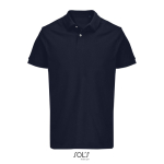 Herren-Polo Baumwolle, kurzarm, 2 Knöpfe farbe marineblau