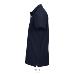 Herren-Polo Baumwolle, kurzarm, 2 Knöpfe farbe marineblau seitliche Ansicht