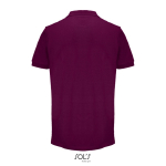 Herren-Polo Baumwolle, kurzarm, 2 Knöpfe farbe granatrot Rückansicht