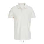 Herren-Polo Baumwolle, kurzarm, 2 Knöpfe farbe gebrochen weiß