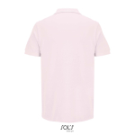 Herren-Polo Baumwolle, kurzarm, 2 Knöpfe farbe pastellrose Rückansicht