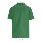 Damen-Polo Baumwolle, kurzarm, 3 Knöpfe farbe grün Rückansicht