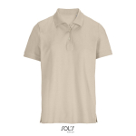 Damen-Polo Baumwolle, kurzarm, 3 Knöpfe farbe farbe nude