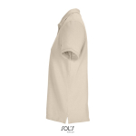 Damen-Polo Baumwolle, kurzarm, 3 Knöpfe farbe farbe nude seitliche Ansicht