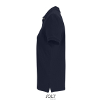 Damen-Polo Baumwolle, kurzarm, 3 Knöpfe farbe marineblau seitliche Ansicht