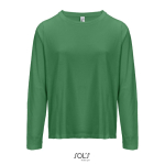 Langarm-T-Shirt Baumwolle, Rundhals farbe grün achte Ansicht