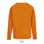 Langarm-T-Shirt Baumwolle, Rundhals farbe orange Rückansicht