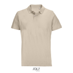 Unisex-Polo 100% Baumwolle, Kragen mit 2 Knöpfen farbe farbe nude